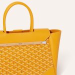 Goyard Saigon Tote Yellow Goyardine Canvas Palladium Hardware - Image 6